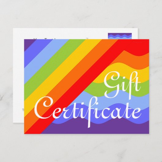 ギフトカスタム券を文字とバックガーで。 ポストカード (正面/裏面)