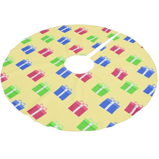 ギフトカラフルボックス ブラッシュドポリエステルツリースカート (アングル)