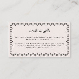 ギフトカードのミニマリストの飾り縁のメモ エンクロージャーカード