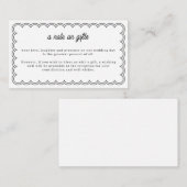 ギフトカードのミニマリストの飾り縁のメモ エンクロージャーカード (正面/裏面)