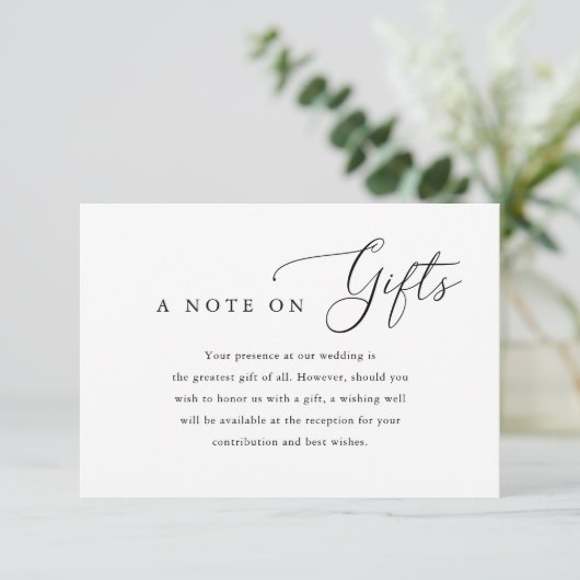 ギフトカードのメモ | エレガント Wishing Well エンクロージャーカード (スタンド正面)