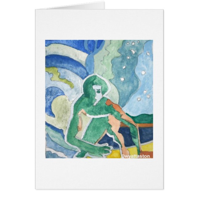 ギフトカードの上の波 (正面)