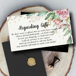 ギフトカードの代わりにフローラハネムーン基金 エンクロージャーカード