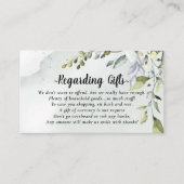 ギフトカードの代わりにユーカリ・ハネムーン・マネー エンクロージャーカード (正面)