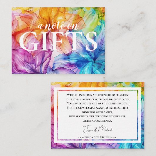 ギフトカードの小さなノートEthereal開花 エンクロージャーカード (正面/裏面)