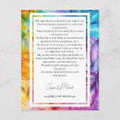 ギフトカードへのメモEthereal開花 エンクロージャーカード (裏面)