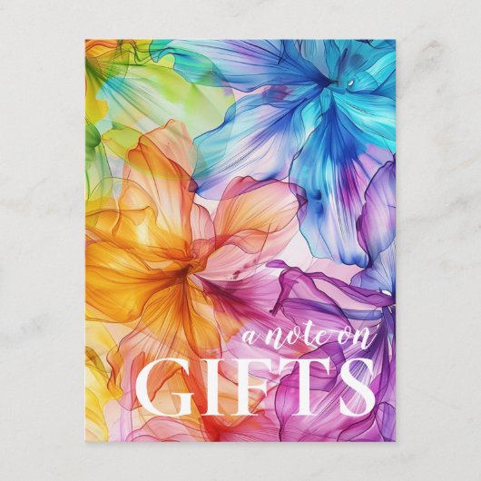 ギフトカードへのメモEthereal開花 エンクロージャーカード (正面)