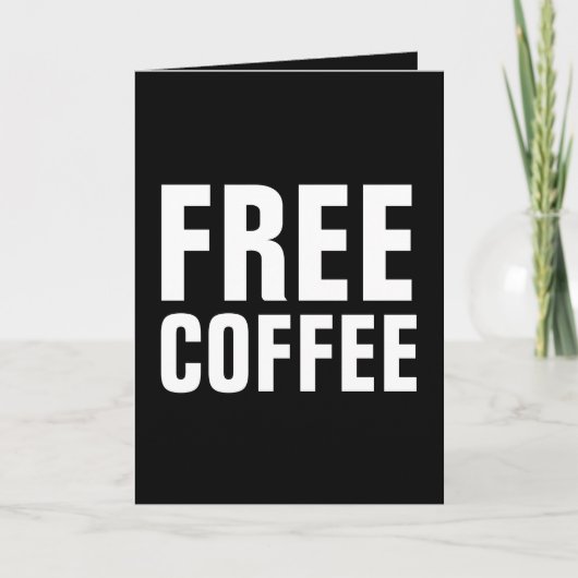 ギフトカードを送信するコーヒーをテーマにしたグリーティングカード カード (正面)