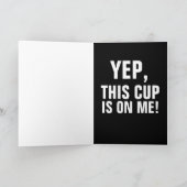 ギフトカードを送信するコーヒーをテーマにしたグリーティングカード カード (内部)