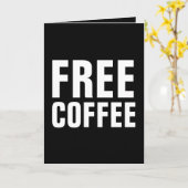 ギフトカードを送信するコーヒーをテーマにしたグリーティングカード カード (黄色い花)