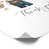 ギフトカードカボチャ素朴秋ベビーシャワー ポスター (角)