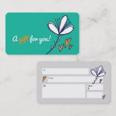 ギフトカードサイズギフト証明書, D1-052115 割引カード (正面/裏面)