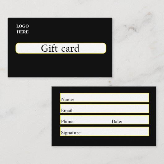 ギフトカードデザイン 名刺 (正面/裏面)