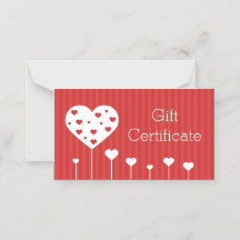 ギフトカードバレンタインズデイラブリーレッドホワイトハート