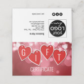 ギフトカードバレンタインデーラブ赤いハート プレイスカード (外部開封)