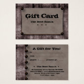 ギフトカードブラウンデニムテキサス州 (正面&裏面)