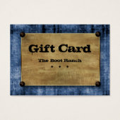 ギフトカードブルーデニムテキサス州スタースタッド (正面)