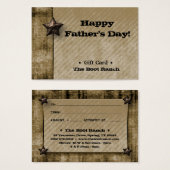 ギフトカードベージュデニムテキサス州スター (正面&裏面)