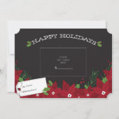 ギフトカードホルダー | クリスマスポインセチア シーズンカード (正面)