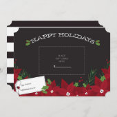 ギフトカードホルダー | クリスマスポインセチア シーズンカード (正面/裏面)