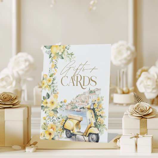 ギフトカードポジターノアマルフィヴェスパブライダルシャワー 台座サイン