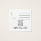 ギフトカードラグジュアリー白黒ランジェリーブティック (裏面)