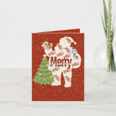 ギフトカード付きサンタ折り紙カード サンキューカード (正面)