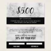 ギフトカード大理石 (正面&裏面)