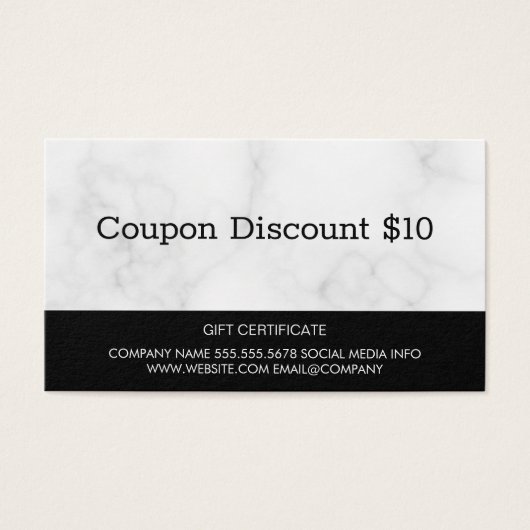 ギフトカード大理石 |クーポンコード (正面)
