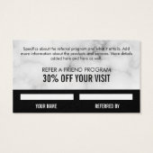 ギフトカード大理石 |クーポンコード (裏面)