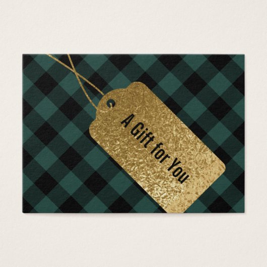 ギフトカード証明書 |緑バッファローチェック (正面)