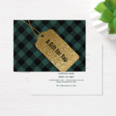 ギフトカード証明書 |緑バッファローチェック (デスク)