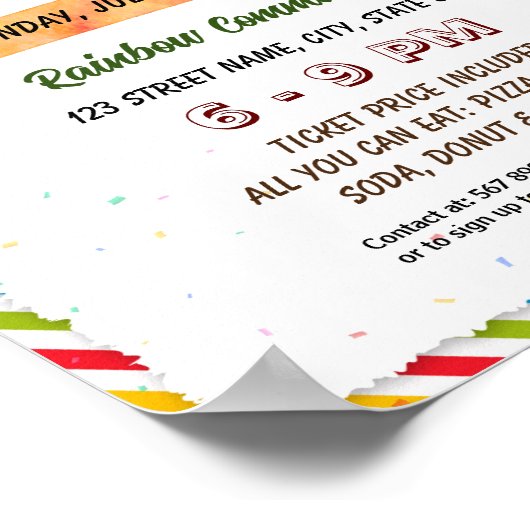 ギフトカード資金集めイベントチラシのポスターテンプレート ポスター (角)