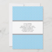 ギフトカード赤ちゃんシャワー招待状,赤ちゃんブルー,グレー 招待状 (裏面)