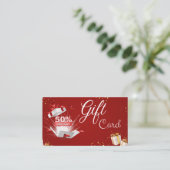 ギフトカード50%割引クリスマス2023 名刺 (スタンド正面)