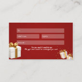 ギフトカード50%割引クリスマス2023 名刺 (裏面)