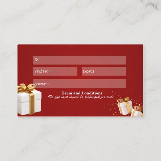 ギフトカード50%割引クリスマス2023 名刺 (裏面)