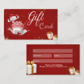 ギフトカード50%割引クリスマス2023 名刺 (正面/裏面)