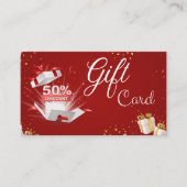 ギフトカード50%割引クリスマス2023 名刺 (正面)