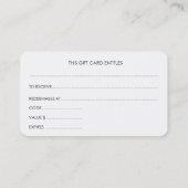 ギフトカード、ギフト券、D4-052115 割引カード (裏面)