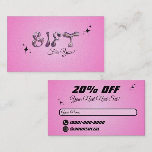 ギフトカード 名刺 (正面/裏面)