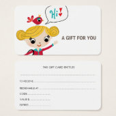 ギフトカード、証明書、D9-052115 (正面&裏面)