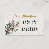 ギフトカード$100クリスマス 名刺 (正面)