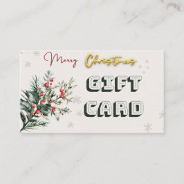 ギフトカード$100クリスマス 名刺