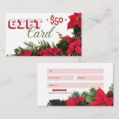 ギフトカード$50クリスマス 名刺 (正面/裏面)