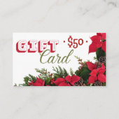 ギフトカード$50クリスマス 名刺 (正面)