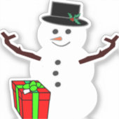 ギフトクラシック雪だるま シール (正面)