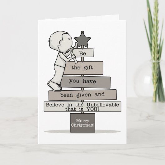 ギフトクリスマスツリーになる シーズンカード (正面)