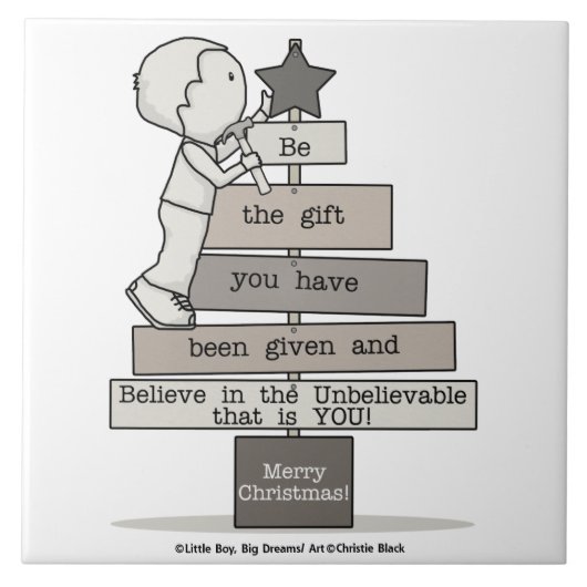 ギフトクリスマスツリーになる タイル (正面)