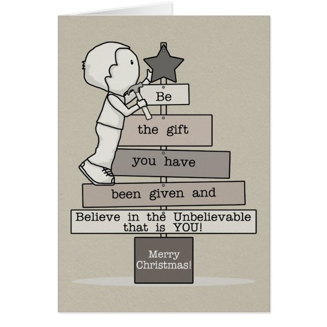 ギフトクリスマスツリーになる（タン） (正面)